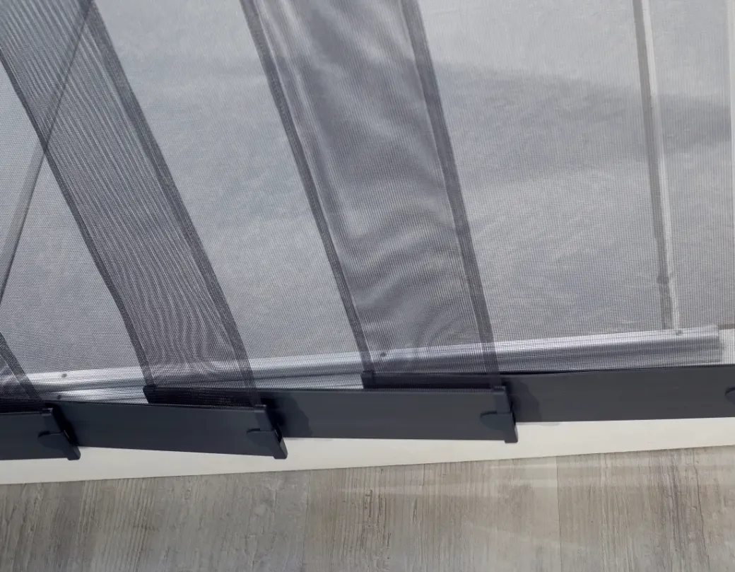 Brico Vliegendeuren-Cando Horgordijn Comfort Schuifpui - Grijs Profiel - Grijs Gaas - 120X260Cm
