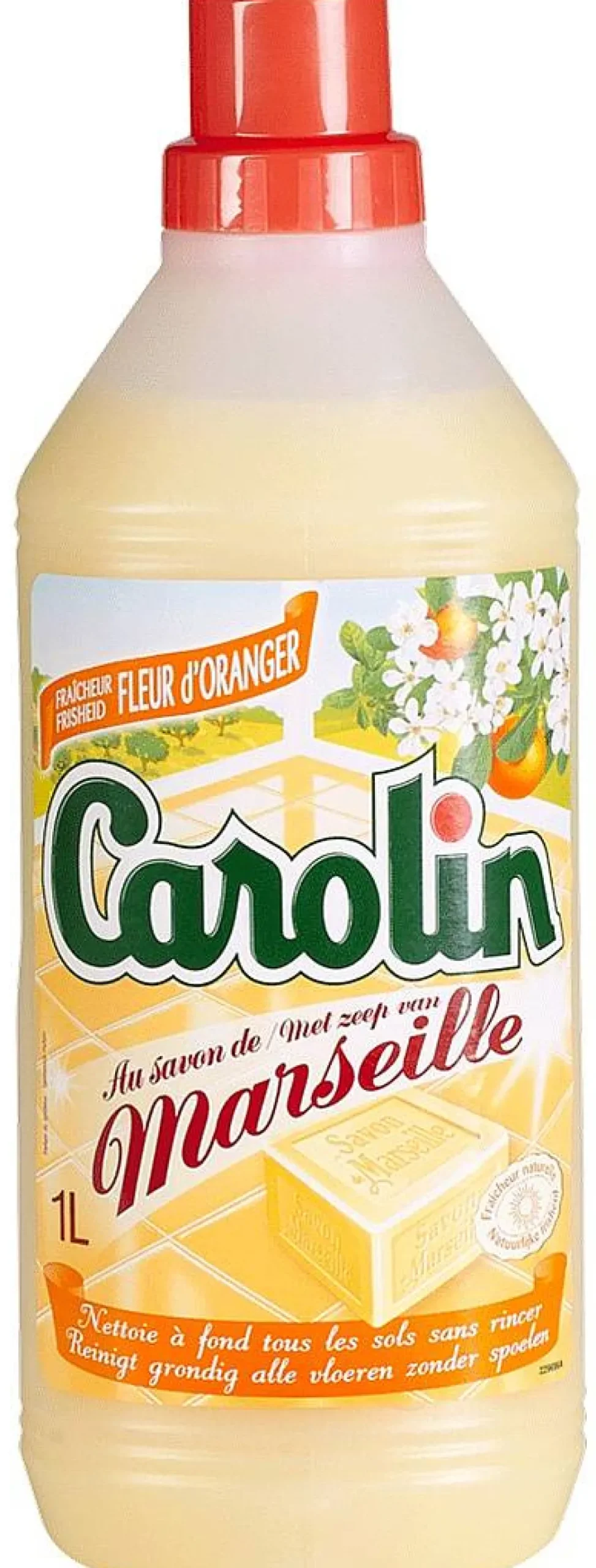 Carolin Marseille Zeep Vloerreiniger Sinaasappelbloesem 1L|Brico New