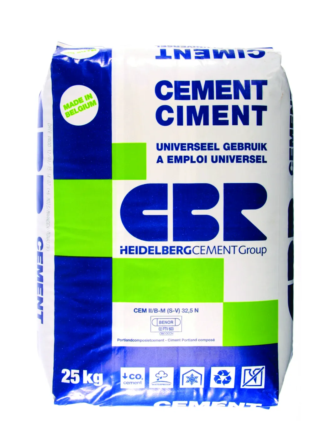Cbr Cement Cem Ii 32,5N 25Kg + Pallet 3004837|Brico Best