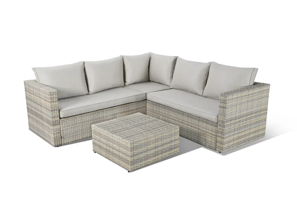 Brico Loungesets-Central Park Alea Loungeset Taupe Staal/Canvas 3 Delig