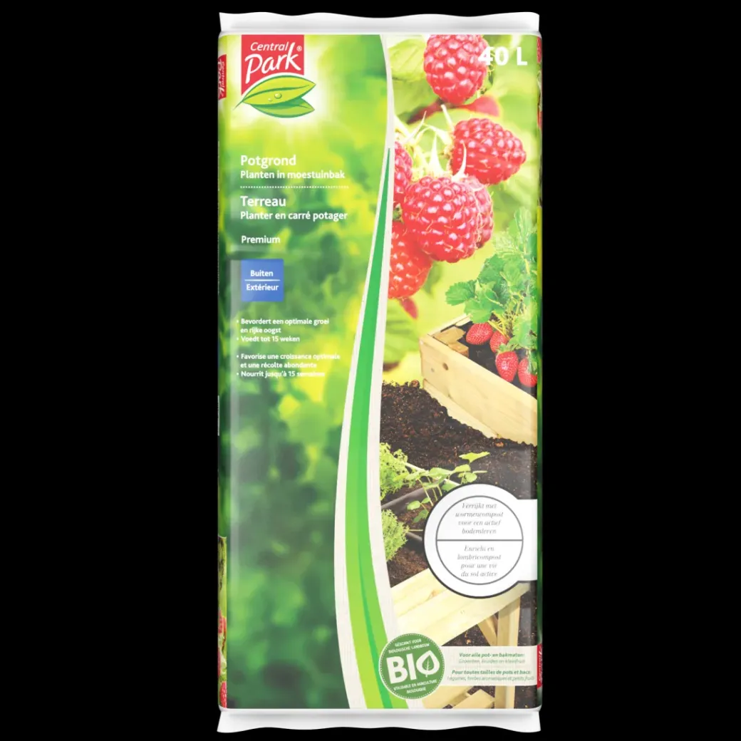 Brico Potgrond-Central Park Bio Potgrond Voor Moestuinbakken 40L