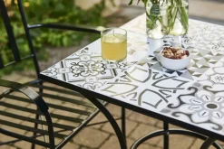 Brico Tuintafels-Central Park Bistrotafel Atri Zwart/Wit 60X60Cm