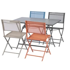 Brico Tuintafels-Central Park Bistrotafel Stacy Antraciet Staal 110X70Cm