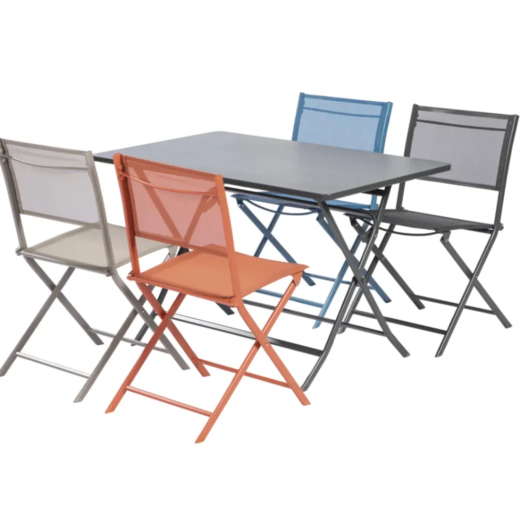 Brico Tuintafels-Central Park Bistrotafel Stacy Antraciet Staal 110X70Cm