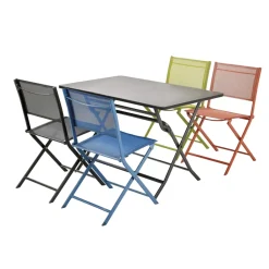 Brico Tuintafels-Central Park Bistrotafel Stacy Antraciet Staal 110X70Cm