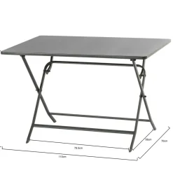 Brico Tuintafels-Central Park Bistrotafel Stacy Antraciet Staal 110X70Cm