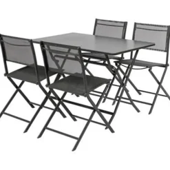 Brico Tuintafels-Central Park Bistrotafel Stacy Antraciet Staal 110X70Cm
