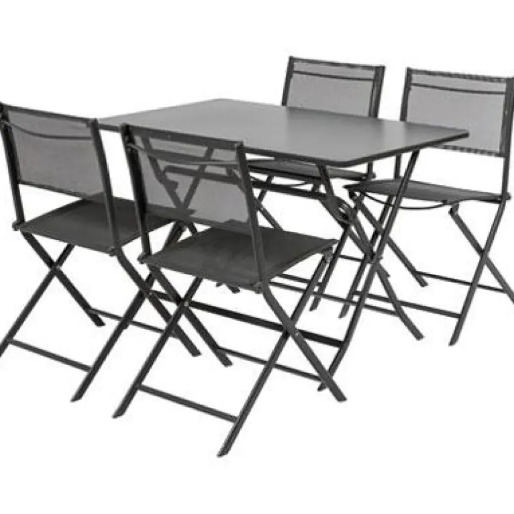 Brico Tuintafels-Central Park Bistrotafel Stacy Antraciet Staal 110X70Cm