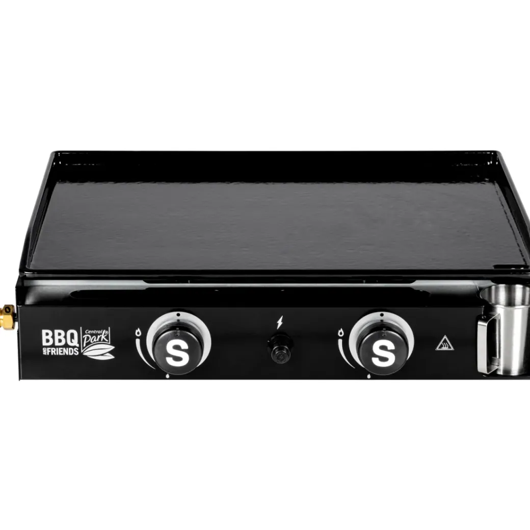 Brico Gasbarbecue-Central Park Gasbarbecue Bbq & Friends Plancha Zwart 5,3Kw 52X37,5Cm