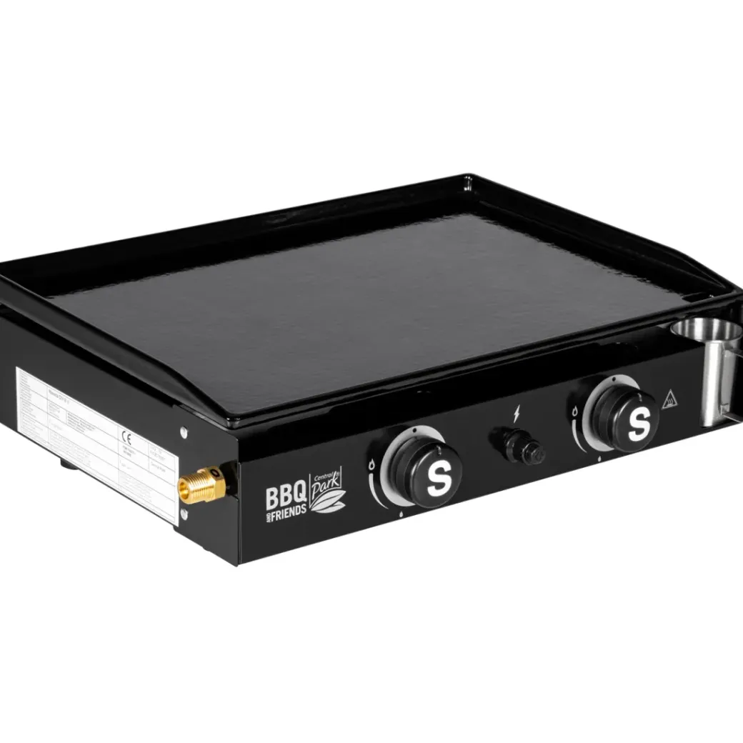 Brico Gasbarbecue-Central Park Gasbarbecue Bbq & Friends Plancha Zwart 5,3Kw 52X37,5Cm