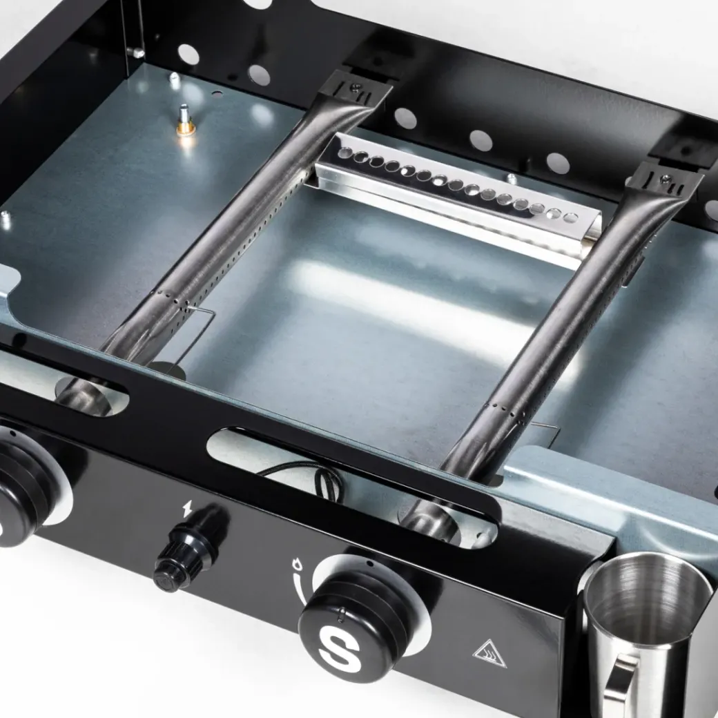 Brico Gasbarbecue-Central Park Gasbarbecue Bbq & Friends Plancha Zwart 5,3Kw 52X37,5Cm