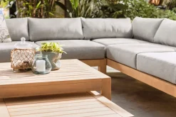 Brico Loungesets-Central Park Hoekbank Loungeset Sorrento Acaciahout