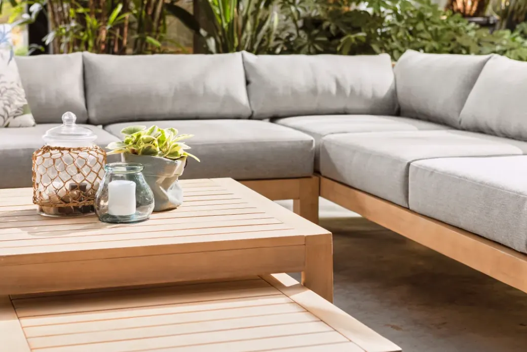 Brico Loungesets-Central Park Hoekbank Loungeset Sorrento Acaciahout