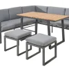 Brico Loungesets-Central Park Hoekbank Loungeset Monte Carlo 5-Delig Aluminium