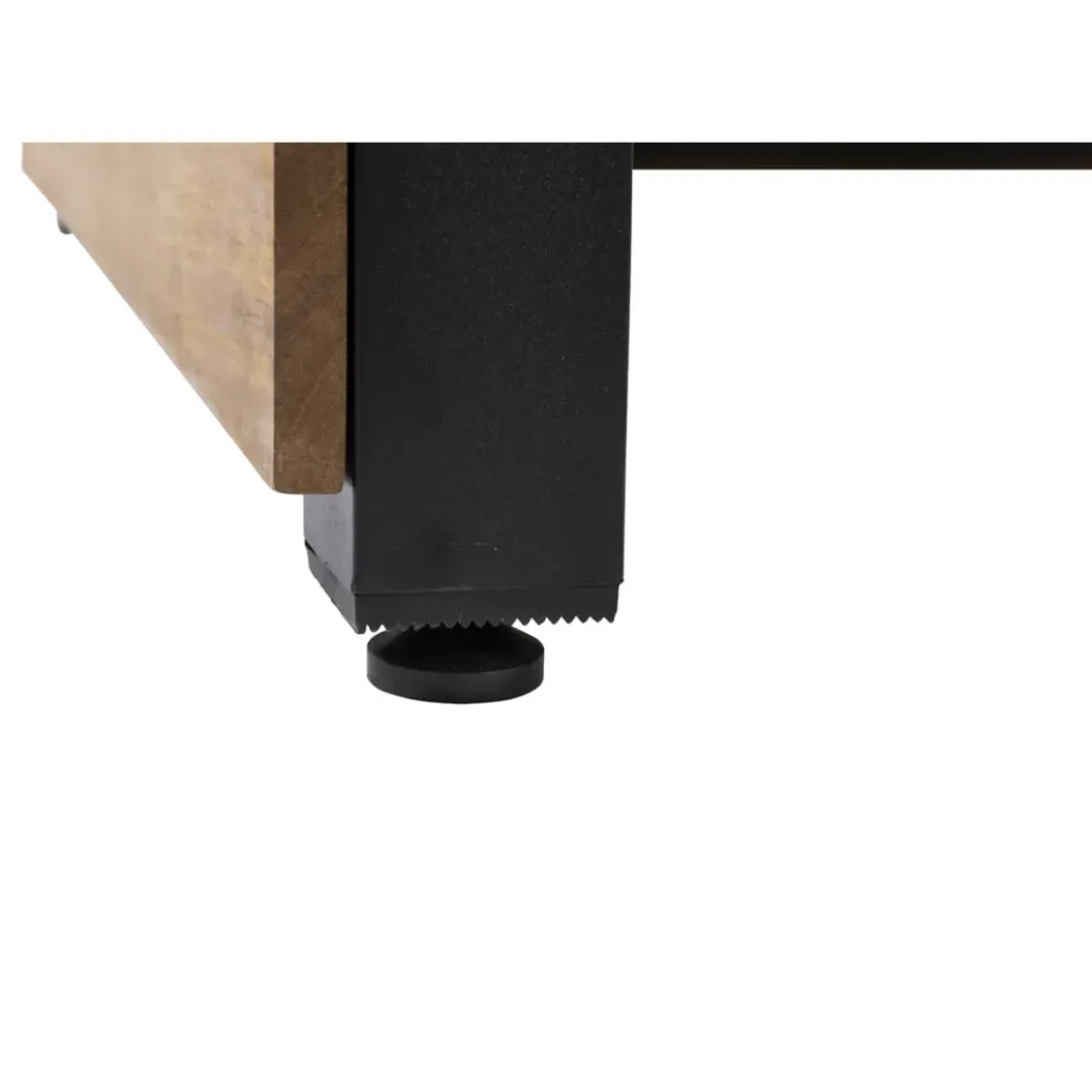 Brico Loungesets-Central Park Hoekbank Loungeset Cassis Zwart Hout