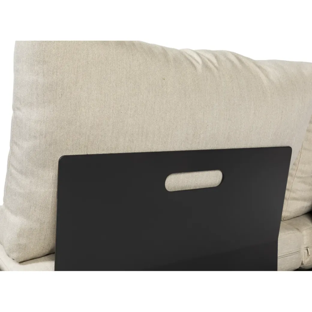 Brico Loungesets-Central Park Hoekbank Loungeset Cassis Zwart Hout