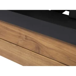 Brico Loungesets-Central Park Hoekbank Loungeset Cassis Zwart Hout