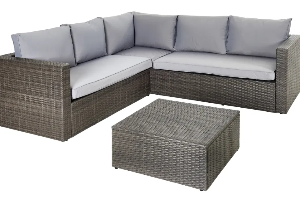 Brico Loungesets-Central Park Hoekbank Loungeset Alea 3-Delig Staal Wicker