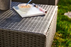 Brico Loungesets-Central Park Hoekbank Loungeset Alea Grijs Staal/Wicker 3 Stuks