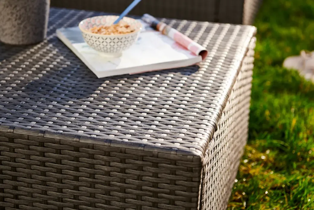 Brico Loungesets-Central Park Hoekbank Loungeset Alea Grijs Staal/Wicker 3 Stuks
