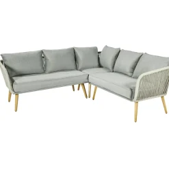 Brico Loungesets-Central Park Ischia Aluminium/Textiel Loungeset 214X214Cm