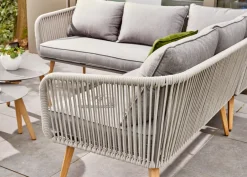 Brico Loungesets-Central Park Ischia Aluminium/Textiel Loungeset 214X214Cm