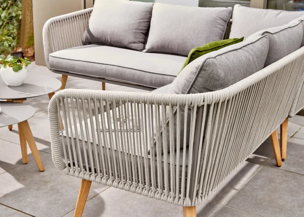 Brico Loungesets-Central Park Ischia Aluminium/Textiel Loungeset 214X214Cm