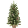 Central Park Mini Kunstkerstboom Sneeuw + Dennenappels 90Cm|Brico Discount