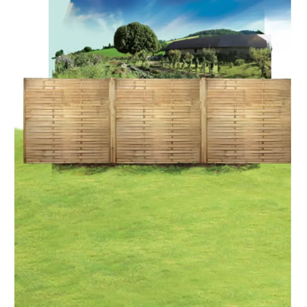 Brico Tuinschermen En Poorten-Central Park Schutting Grenen Recht 180X180Cm
