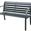 Brico Tuinbanken-Central Park Tuinbank City Staal/Fsc Eucalyptushout Zwart 122X81,5Cm