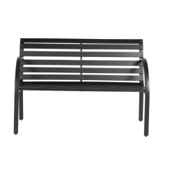 Brico Tuinbanken-Central Park Tuinbank City Staal/Fsc Eucalyptushout Zwart 122X81,5Cm