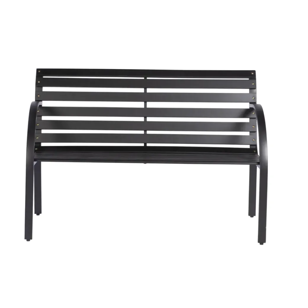 Brico Tuinbanken-Central Park Tuinbank City Staal/Fsc Eucalyptushout Zwart 122X81,5Cm