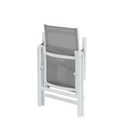 Brico Tuinstoelen-Central Park Tuinstoel Anzio Stapelbaar Aluminium/Textileen Grijs