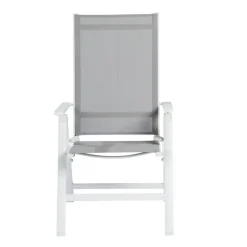 Brico Tuinstoelen-Central Park Tuinstoel Anzio Stapelbaar Aluminium/Textileen Grijs