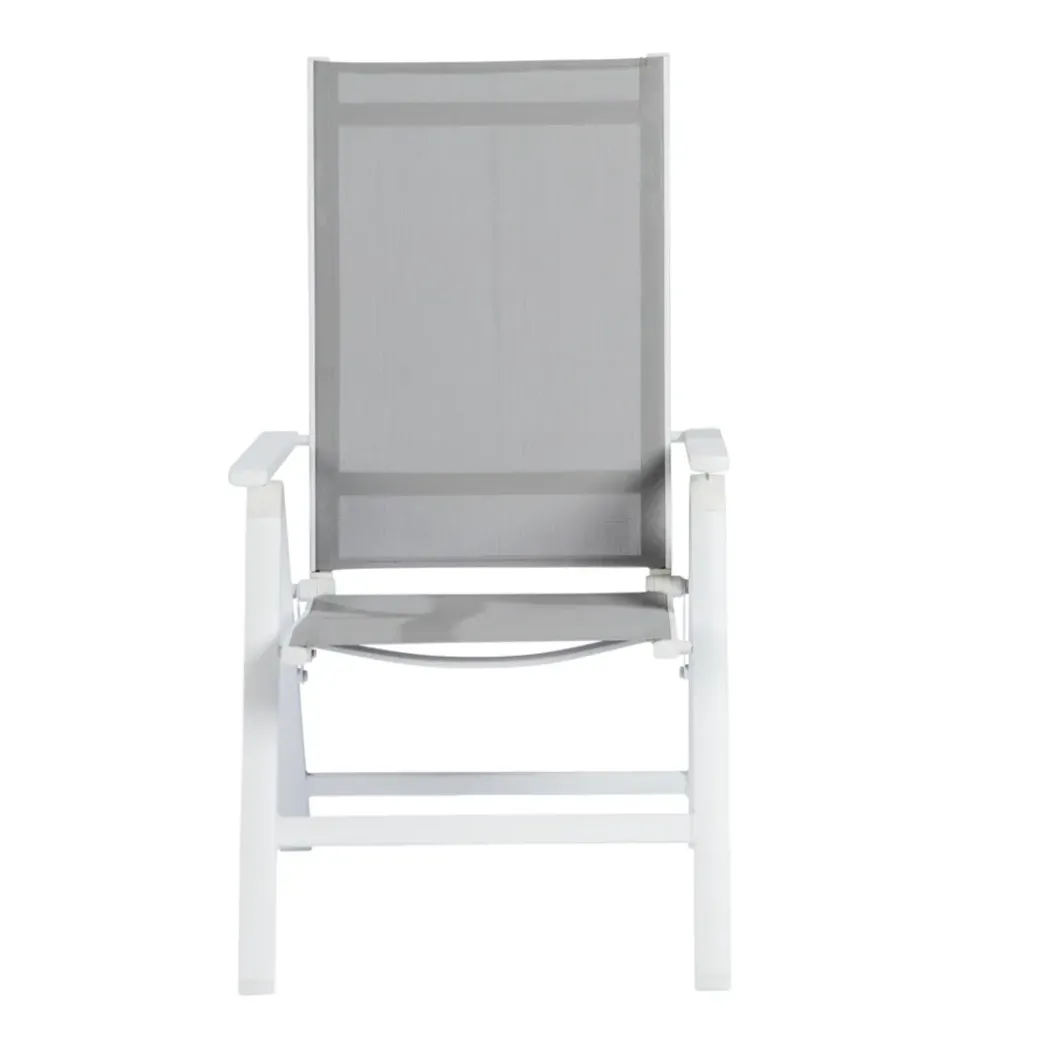 Brico Tuinstoelen-Central Park Tuinstoel Anzio Stapelbaar Aluminium/Textileen Grijs