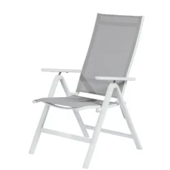 Brico Tuinstoelen-Central Park Tuinstoel Anzio Stapelbaar Aluminium/Textileen Grijs