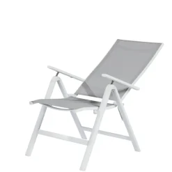 Brico Tuinstoelen-Central Park Tuinstoel Anzio Stapelbaar Aluminium/Textileen Grijs