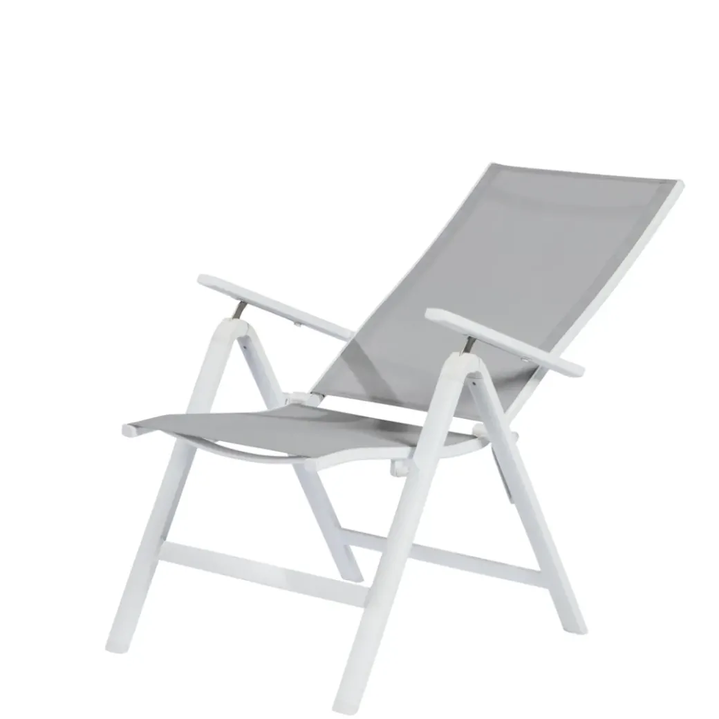 Brico Tuinstoelen-Central Park Tuinstoel Anzio Stapelbaar Aluminium/Textileen Grijs