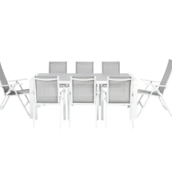 Brico Tuinstoelen-Central Park Tuinstoel Anzio Stapelbaar Aluminium/Textileen Grijs