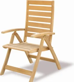Brico Tuinstoelen-Central Park Tuinstoel Arsenio Verstelbaar Teakhout Fsc