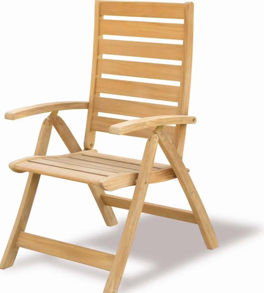 Brico Tuinstoelen-Central Park Tuinstoel Arsenio Verstelbaar Teakhout Fsc