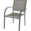Brico Tuinstoelen-Central Park Tuinstoel Bea Stapelbaar Aluminium/Textileen Antraciet