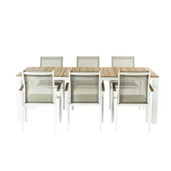Brico Tuinstoelen-Central Park Tuinstoel Bonifacio Stapelbaar Aluminium/Textileen Taupe