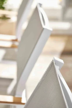 Brico Tuinstoelen-Central Park Tuinstoel Bonifacio Stapelbaar Aluminium/Textileen Taupe