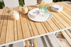 Brico Tuinstoelen-Central Park Tuinstoel Bonifacio Stapelbaar Aluminium/Textileen Taupe
