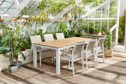 Brico Tuinstoelen-Central Park Tuinstoel Bonifacio Stapelbaar Aluminium/Textileen Taupe