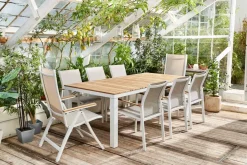 Brico Tuinstoelen-Central Park Tuinstoel Bonifacio Stapelbaar Aluminium/Textileen Taupe