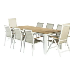 Brico Tuinstoelen-Central Park Tuinstoel Bonifacio Stapelbaar Aluminium/Textileen Taupe
