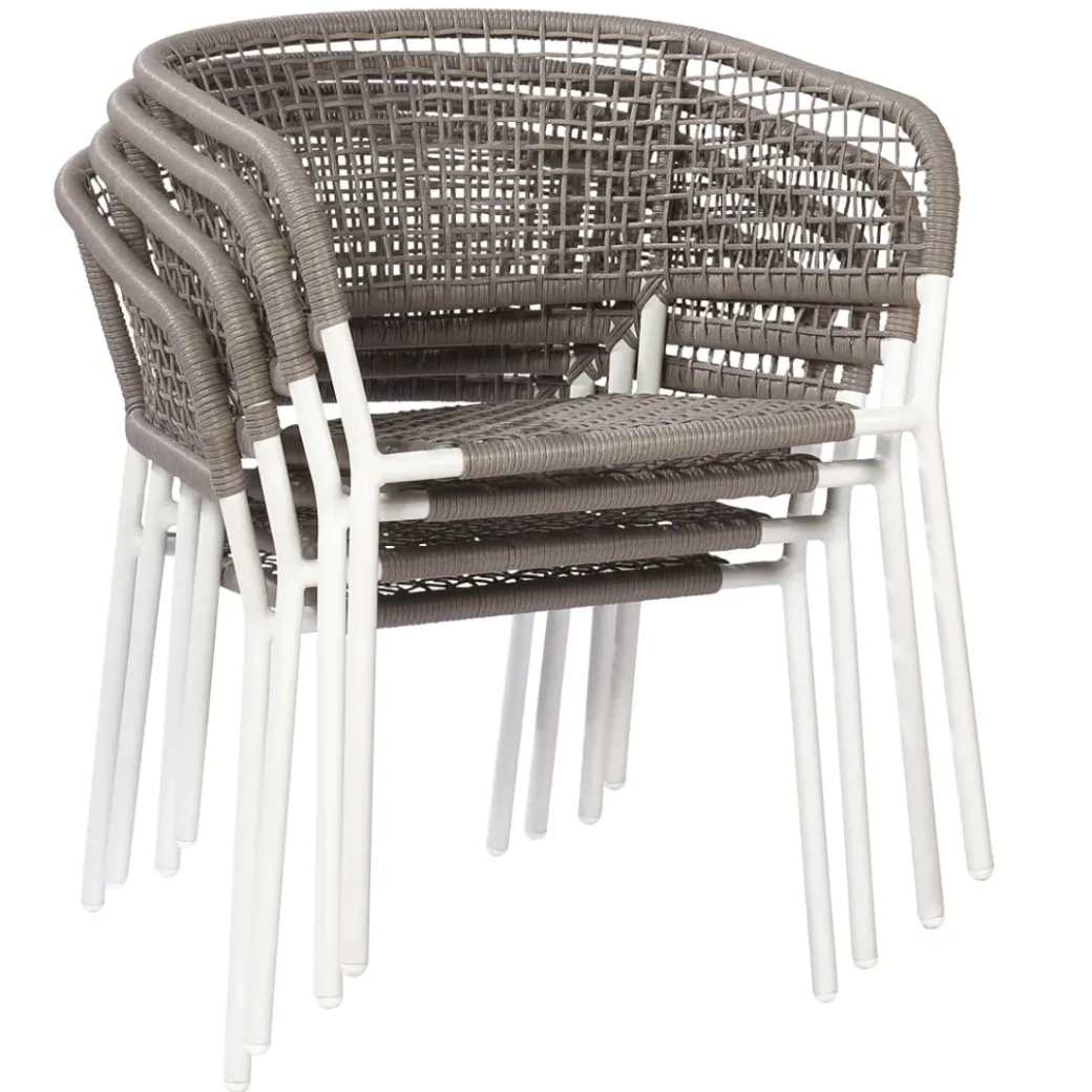 Brico Tuinstoelen-Central Park Tuinstoel Ciotat Aluminium/Wicker 60X61X74Cm