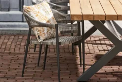 Brico Tuinstoelen-Central Park Tuinstoel Collioure Aluminiuim/Wicker 60X56,5X78Cm